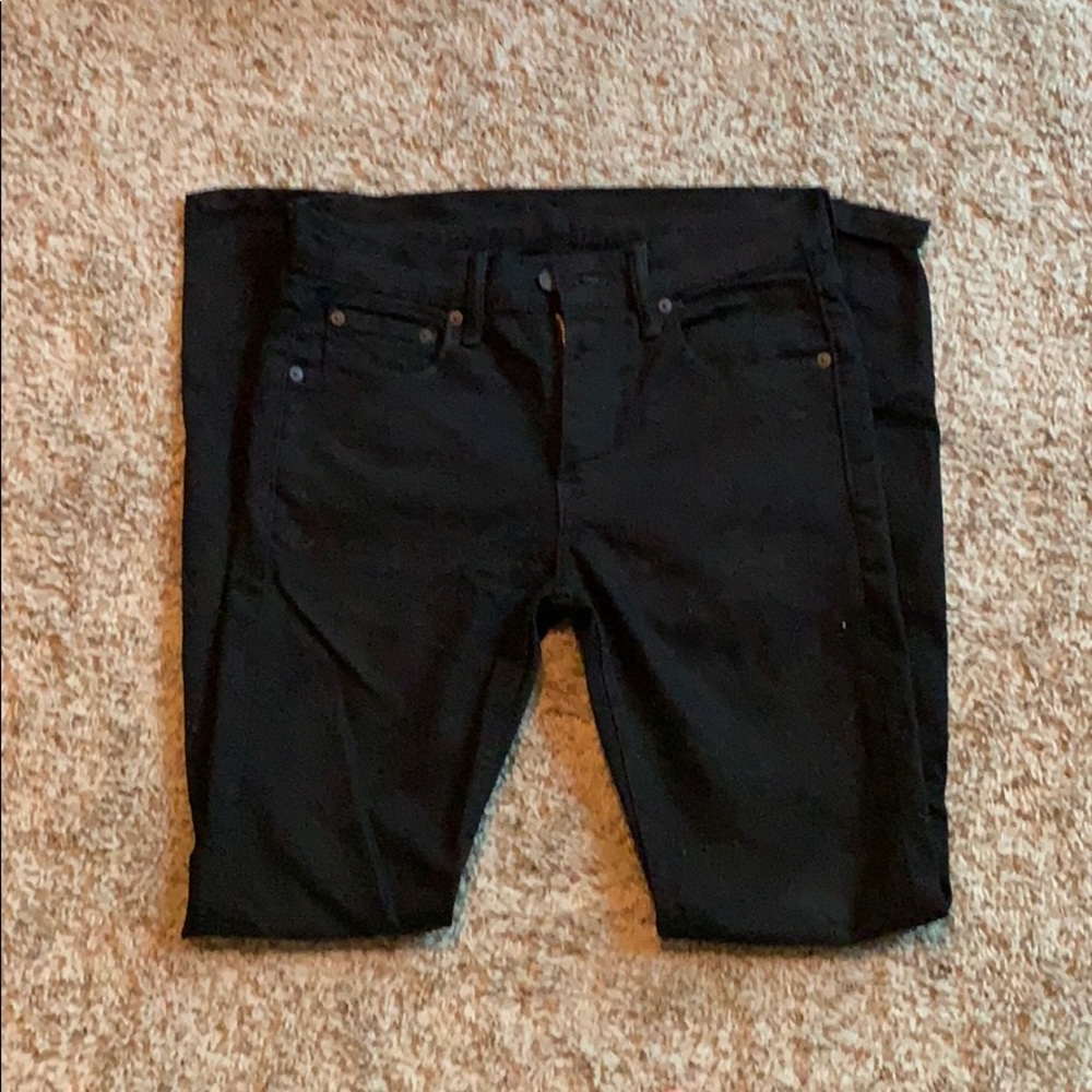 519 Levi Black Skinny Jeans 30 Waist 32 Length